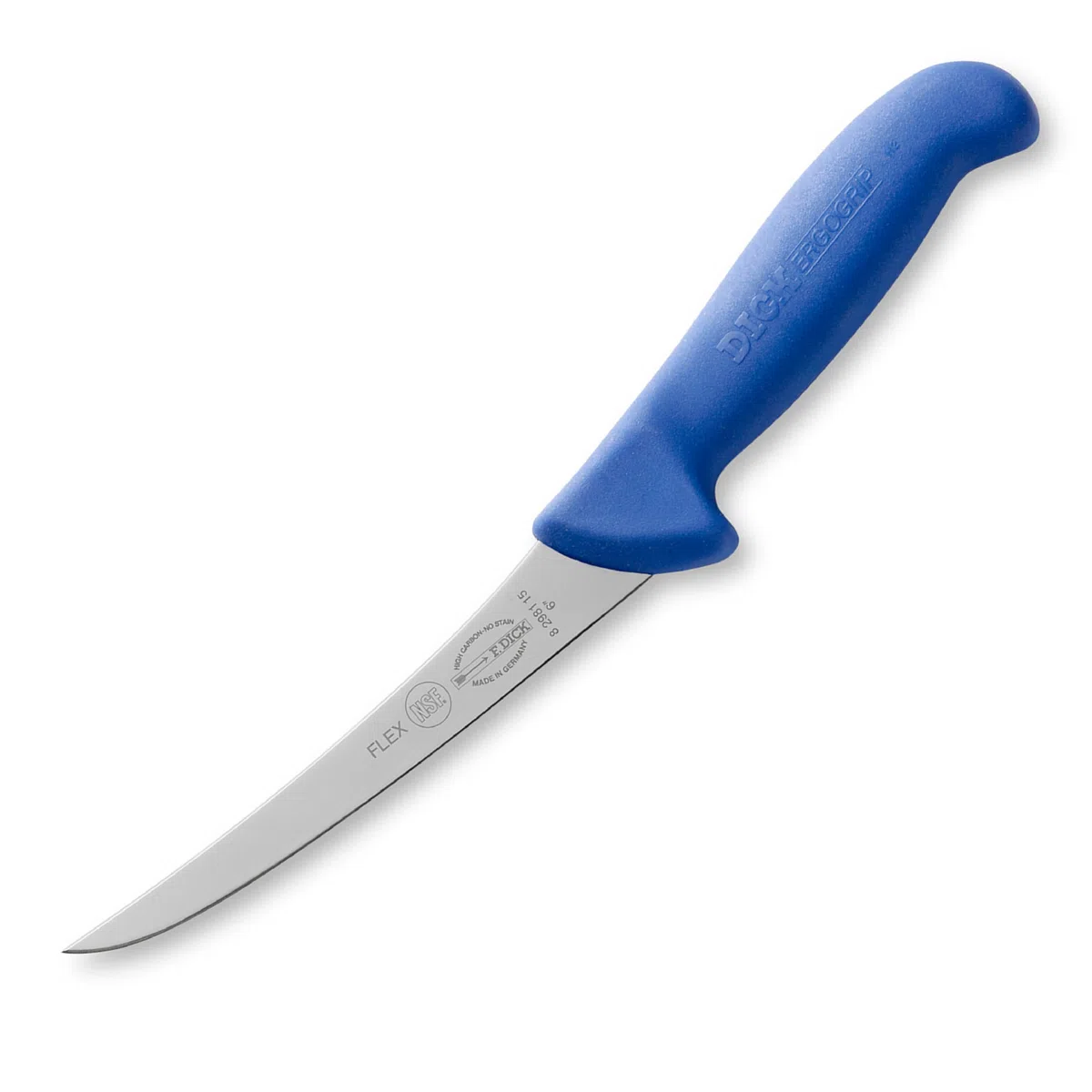F. Dick Ausbeinmesser, ErgoGrip (Messer mit Klinge 10cm, X55CrMo14 Stahl, nichtrostend, 56° HRC) 82368101, Blau