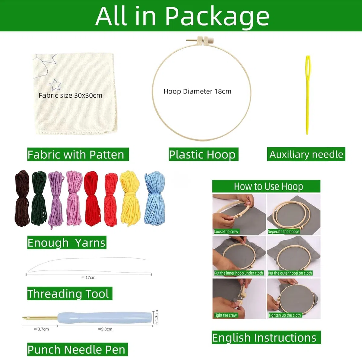 Productcaff Stanznadel-Set für Anfänger, Nadelstanzer, Starter-Kits mit Schaf-Muster, Stanzstich-Set für Kinder und Erwachsene, DIY-Kunsthandwerk, perfekt für Festival-Dekorationen und Geschenke