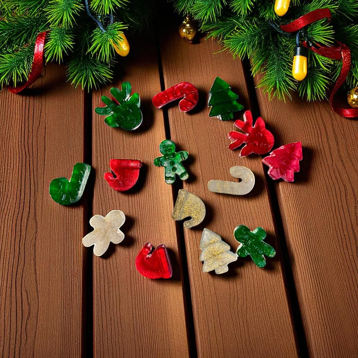 50 Stück Weihnachtliche Gastgeschenk-Seifen– Mini Seife handgemacht – perfekte Mitgebsel, Tischdeko & Adventskalender-Füllung