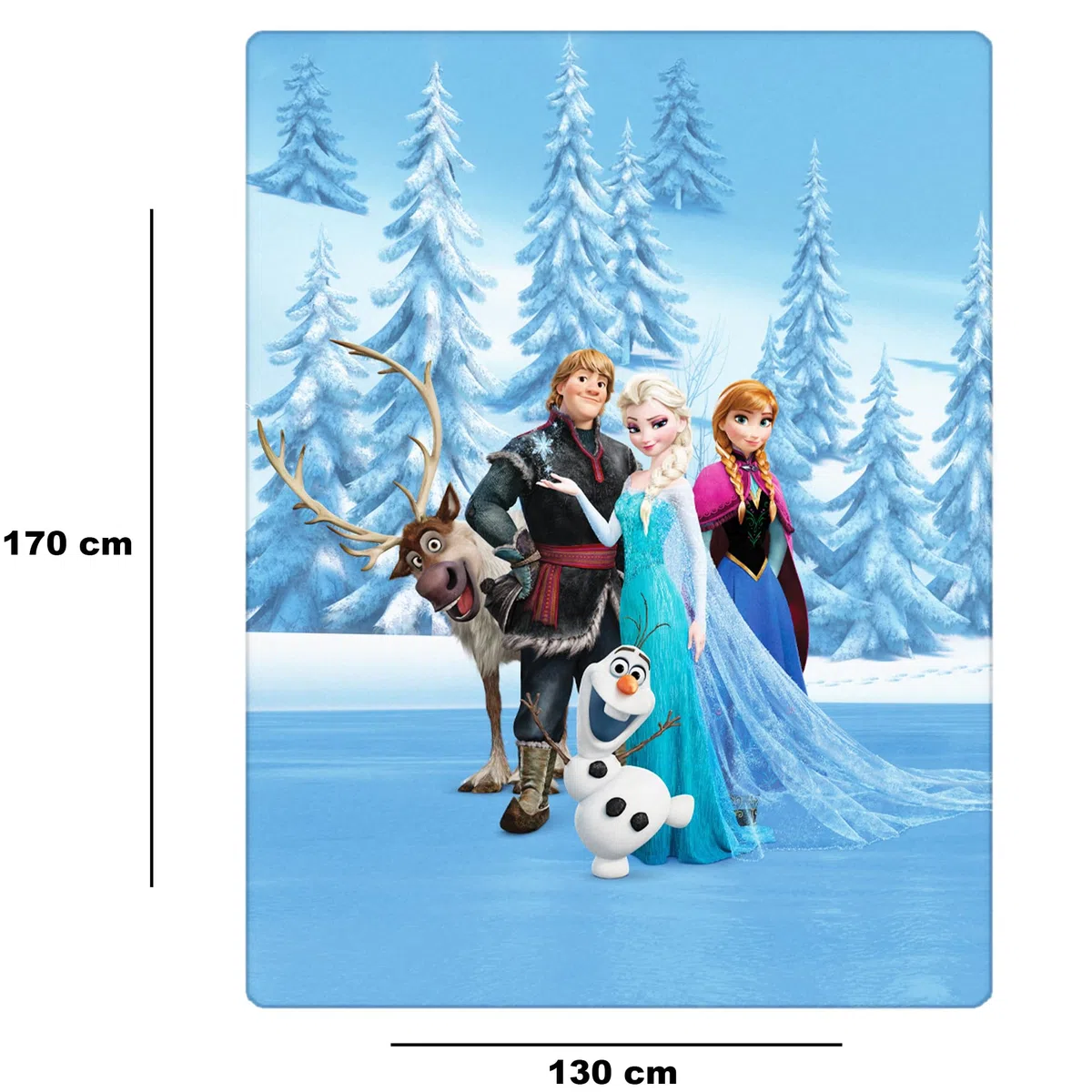 Große Frozen 2 Die Eiskönigin Sven Kuscheldecke 130 x 170 cm super weiche Fleecedecke Wohndecke Sofadecke Disney Anna Elsa Olaf Kristoff Arendelle Völlig unverfroren pass. zur Kinderbettwäsche