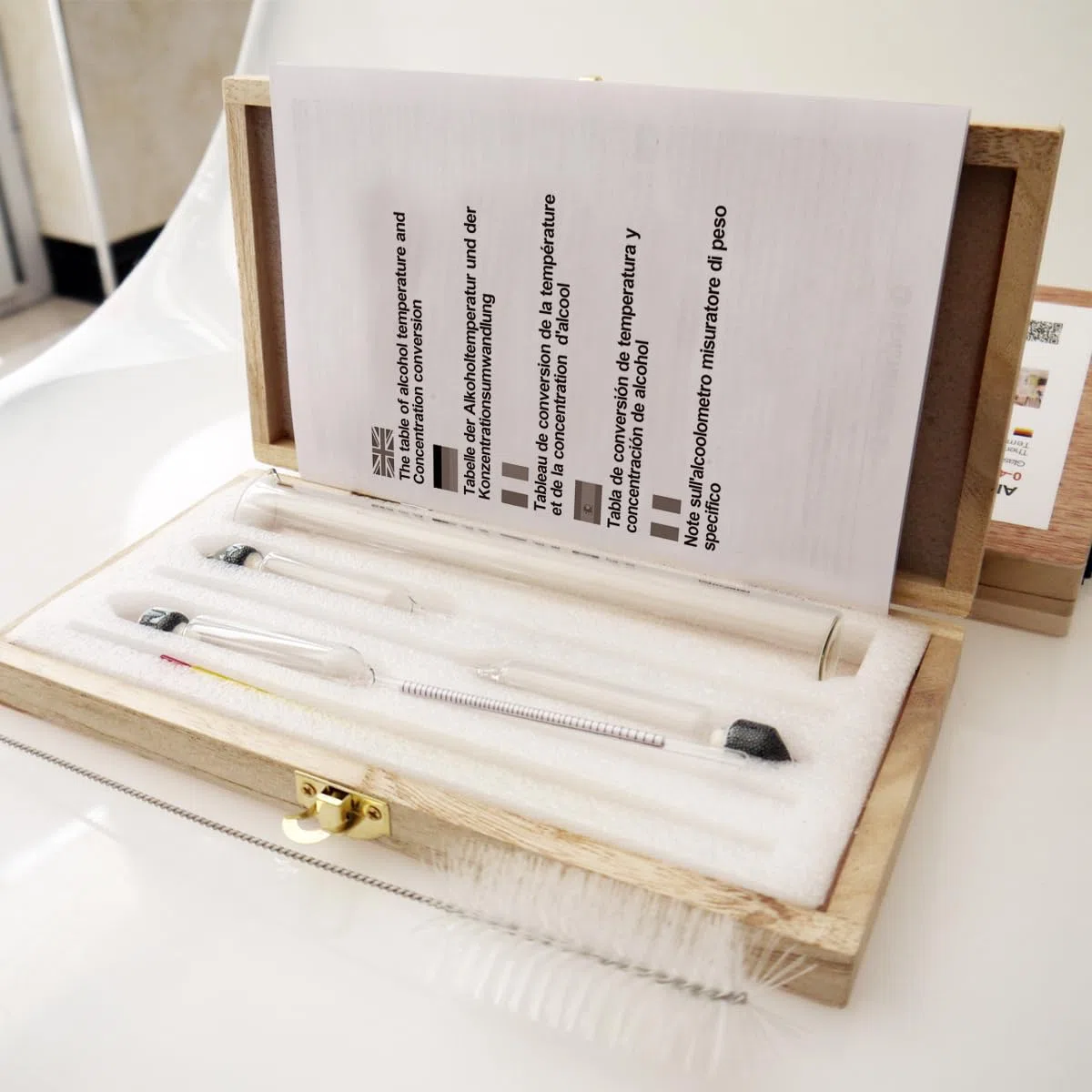 Alkoholmeter 3 pcs 0-40 Vol%, 40-70 Vol%, 70-100 Vol% Alkoholmessgerät Tester Alkoholgehalt + Glas Meßzylinder für alle Spirituosen/Destillate, Whisky, Brandy, Wodka