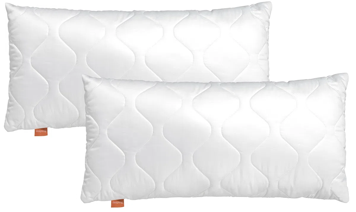 sleepling Kopfkissen 40x80 cm 2er Set, Allergiker Kissen, waschbar, Made in EU, Ökotex, langes Schlafkissen 40 x 80, Bettkissen, Pillow, 2 Stück, Komfort 100
