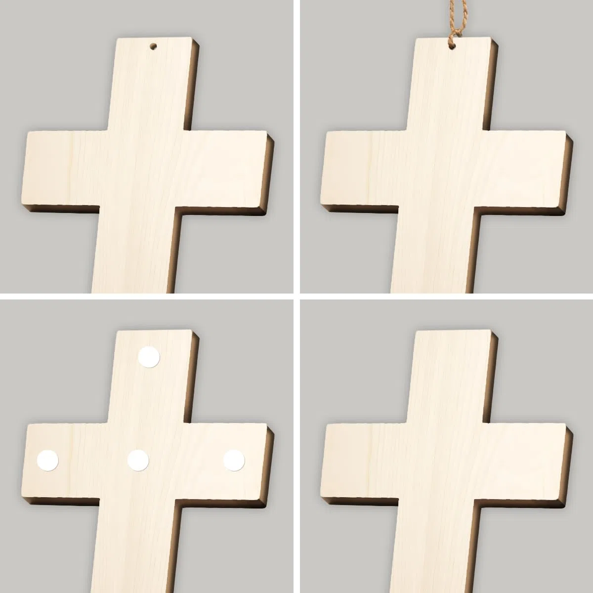 Kartenmachen.de Taufkreuz personalisiert aus Holz Taufgeschenk Mädchen Junge 13x20cm - Häschen - Walnussholz Look