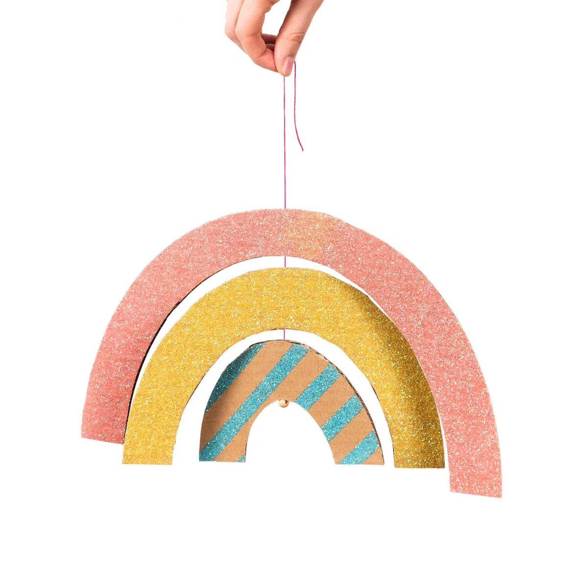 folia 57817 - Bio Glitter Mix RAINBOW L, 10 Tuben à 7g, organischer Glitzer in 10 verschiedenen Farben, zum Verzieren und Dekorieren