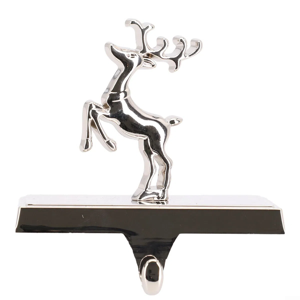 Weihnachtsstrumpfhalter Kaminhaken Strümpfe Clip Weihnachtsstrumpf Haken für Kamin für Kaminsims Kamin Metall Weihnachtshaken Kleiderbügel (Elch)
