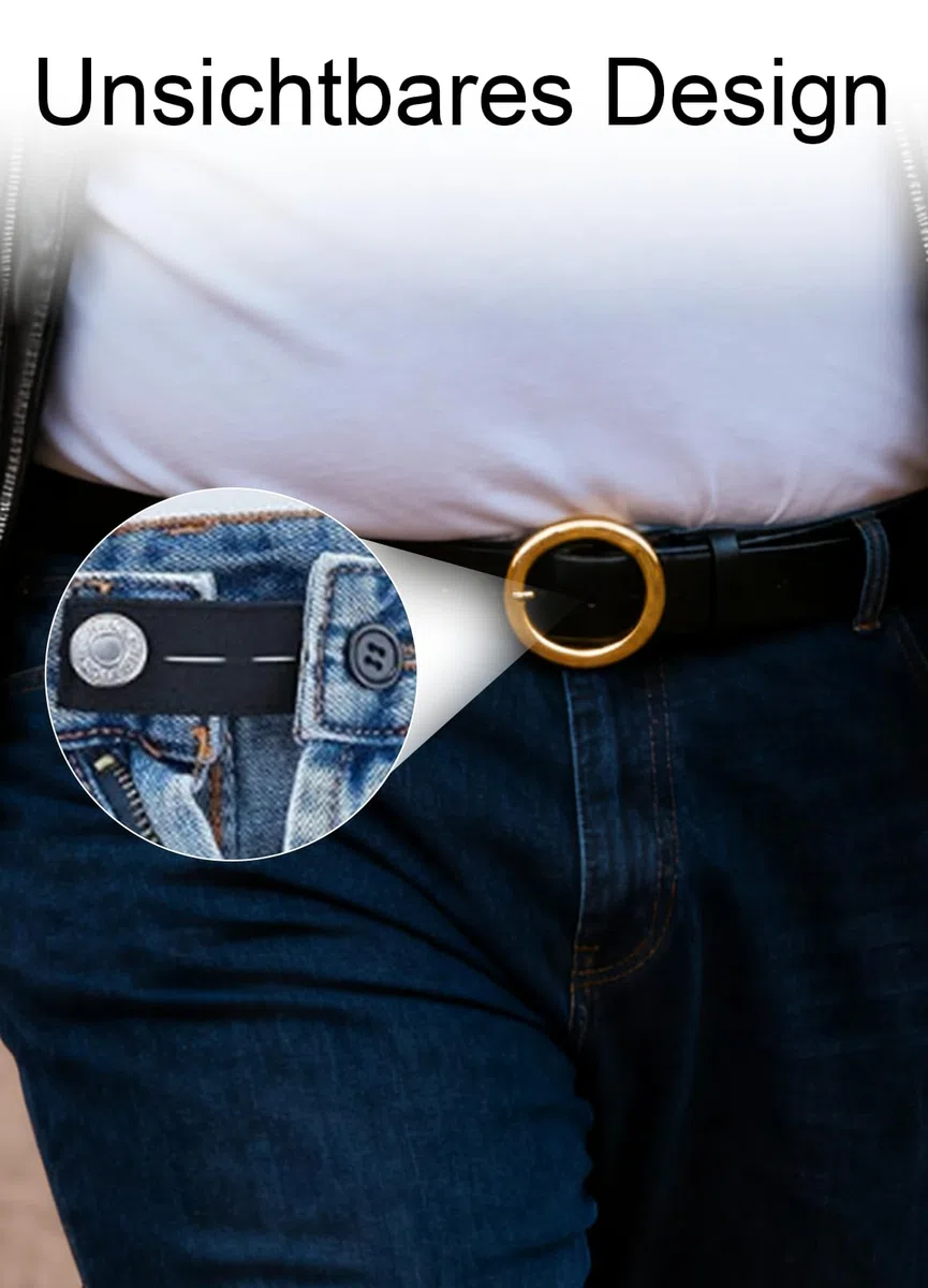 8 Stück Elastische Bundverlängerungen, Verstellbare Hosenbundlänge, 5 Schlitze Gürtelverlängerungen, Passend für Am Meisten Arten von Kleidung, Jeans, Röcke, Hosen, Unisex
