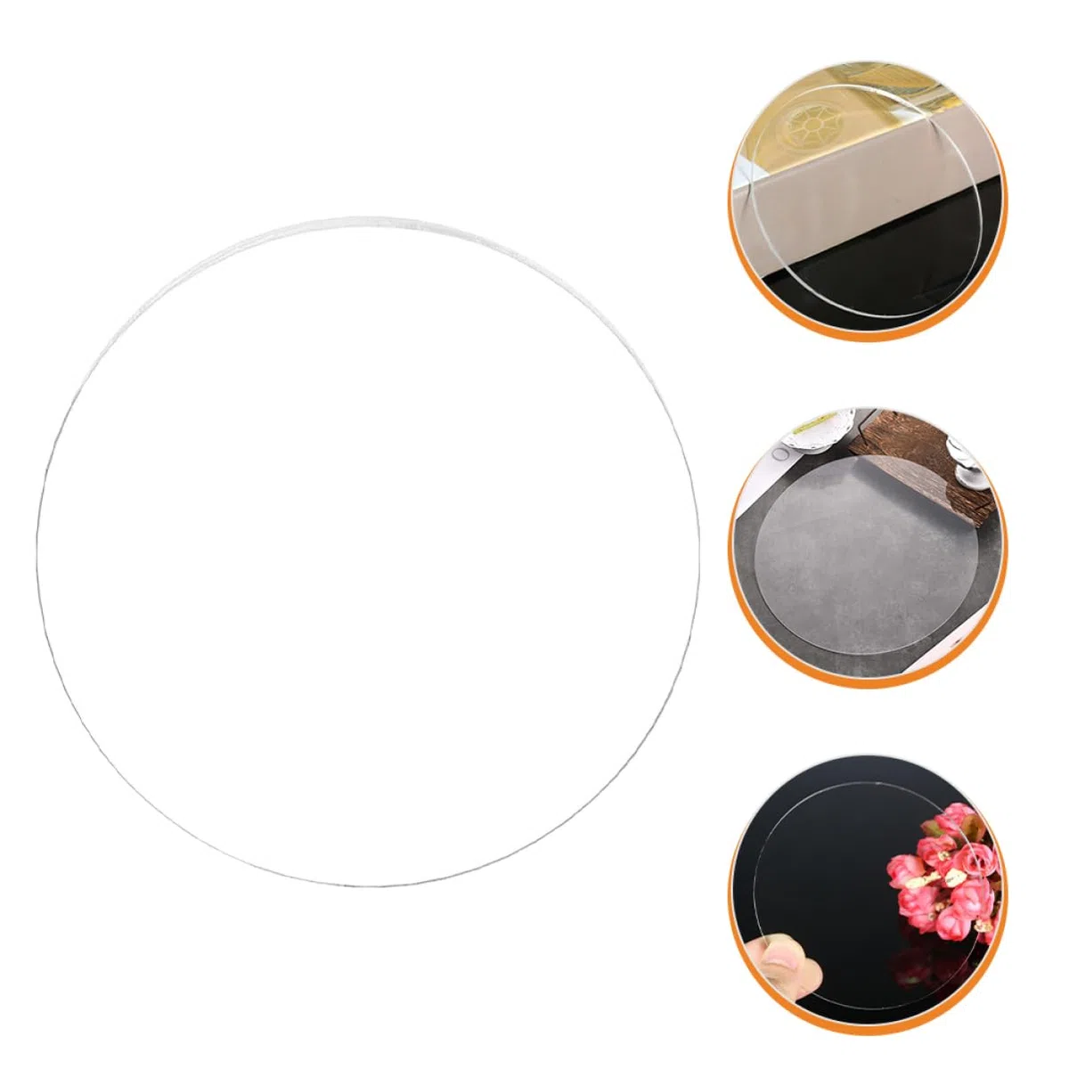 Acrylscheibe mit Glatten Kanten aus Acryl Transparent Runde als Tischschutzplatte für Bastelprojekte und Selbstgemacht Anwendungen