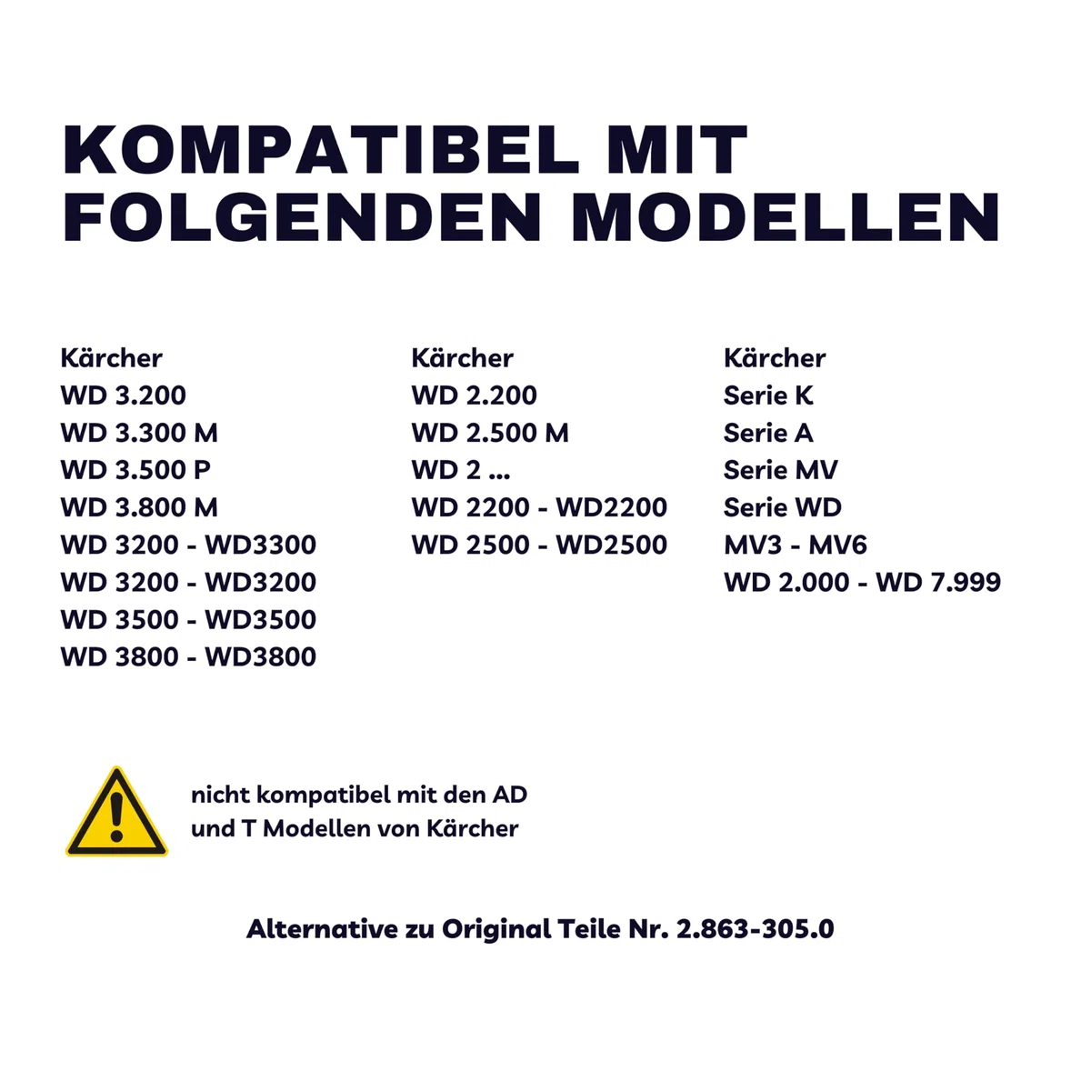 SAFE 'N CLEAN Saugschlauchverlängerung kompatibel mit Kärcher Sauglauch 3,5m alternative zu Original 2.863-305.0, mehr Aktionsradius & Bewegungsfreiheit