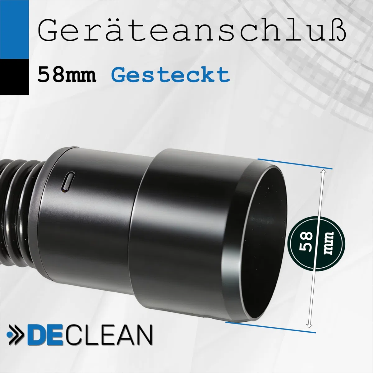 Saugschlauch 3 Meter Schlauch kompatibel mit Nilfisk, Wap, Alto, Kärcher NT | DeClean Staubsauger Ersatzschlauch passend für Makita Stihl, Bosch, Hitachi, Einhell, TopCraft Aldi, Parkside Lidl, Würth