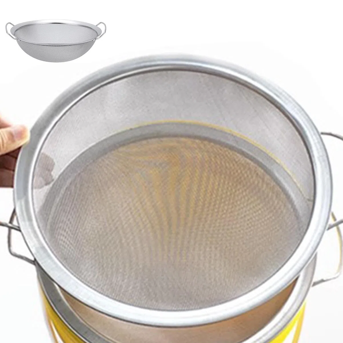 Feinmaschiger Filter, feinmaschiger Farbsieb, Filterwerkzeug für 60 Maschen Farbeimer, Rundsieb aus Edelstahl, Metallsieb für Farbe, Flüssigkeit