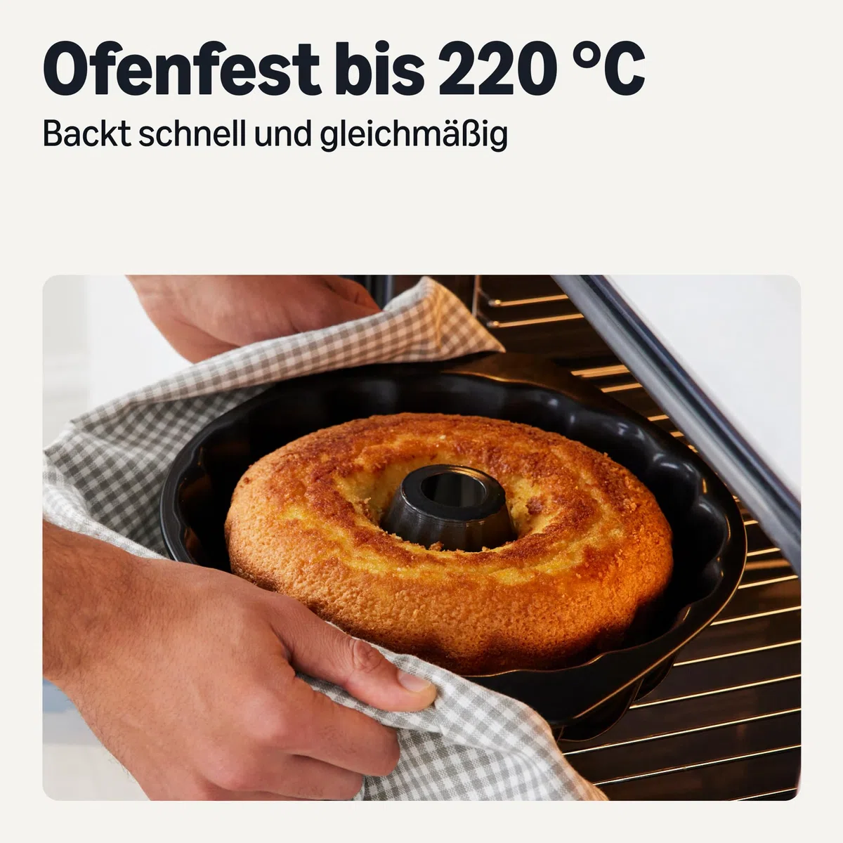 Amazon Basics Antihaft-Kuchenform mit Riffelung, spülmaschinen- und ofenfest, 25,4cm, schwarz