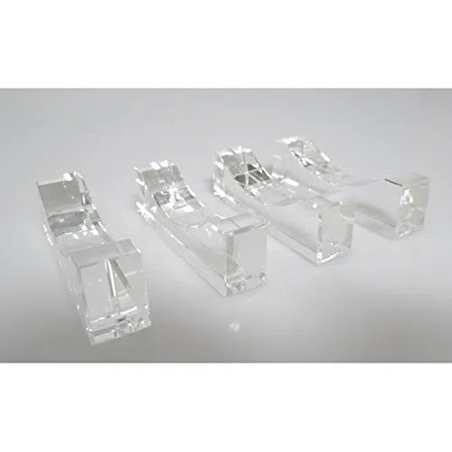 Paul Nagel 4er Set Messerbänkchen, Besteckablage Cassini Diamonds Glas L. 8cm