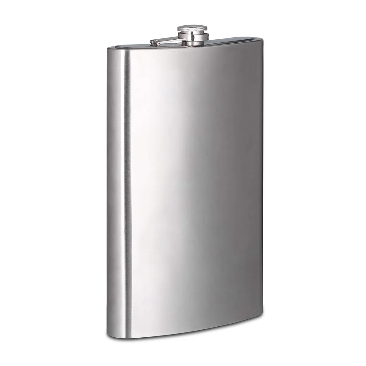 Relaxdays Herren Flachmann Edelstahl Riesen Fassungsvolumen klassisches Design, Silber, XXL, 10021519