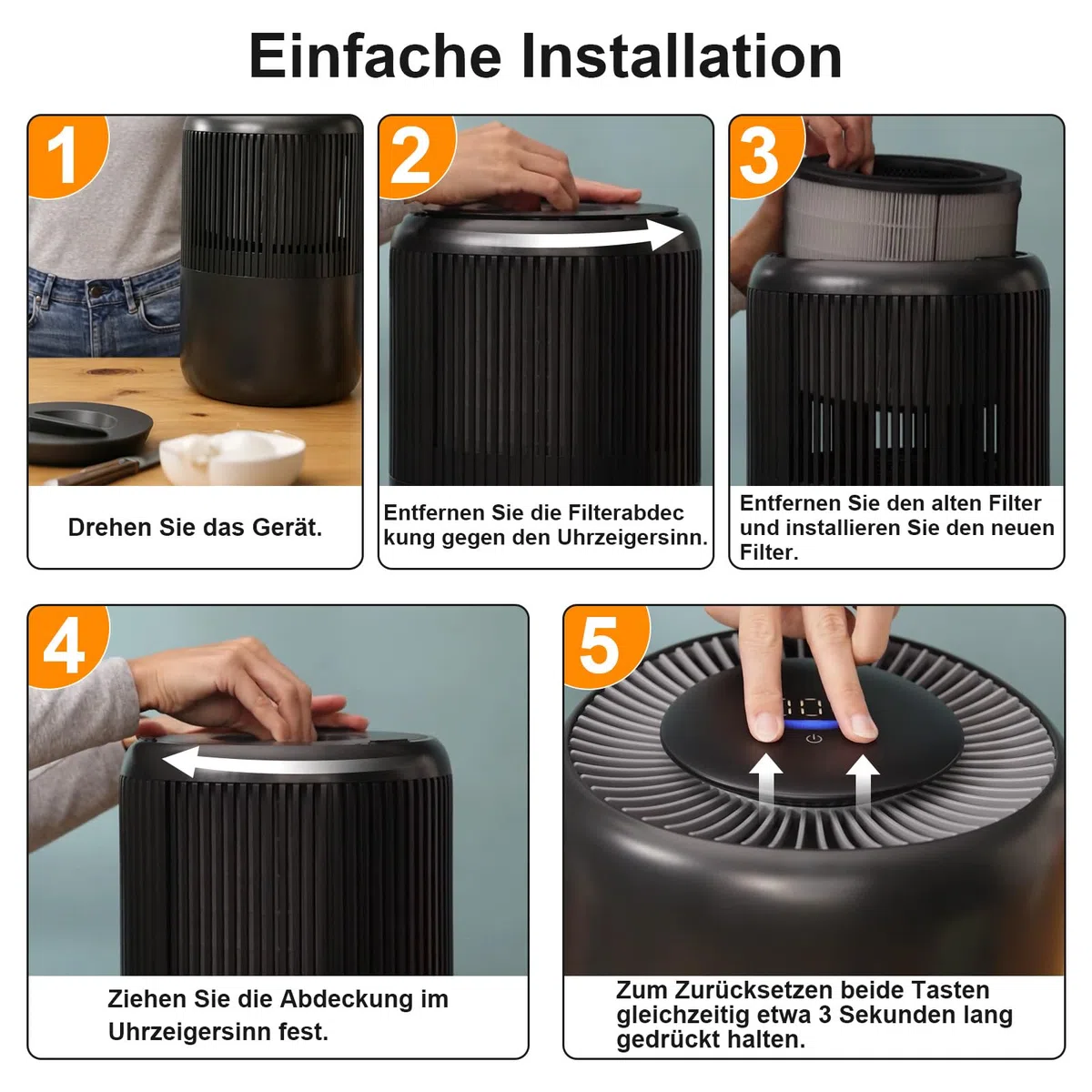 FY0910 Filter für Philips 800er & 900er Serie Luftreiniger AC0950, AC0951, AC0830, AC0850, 3-in-1 HEPA NanoProtect + Aktivkohle + Vorfilter (FY0910/30)