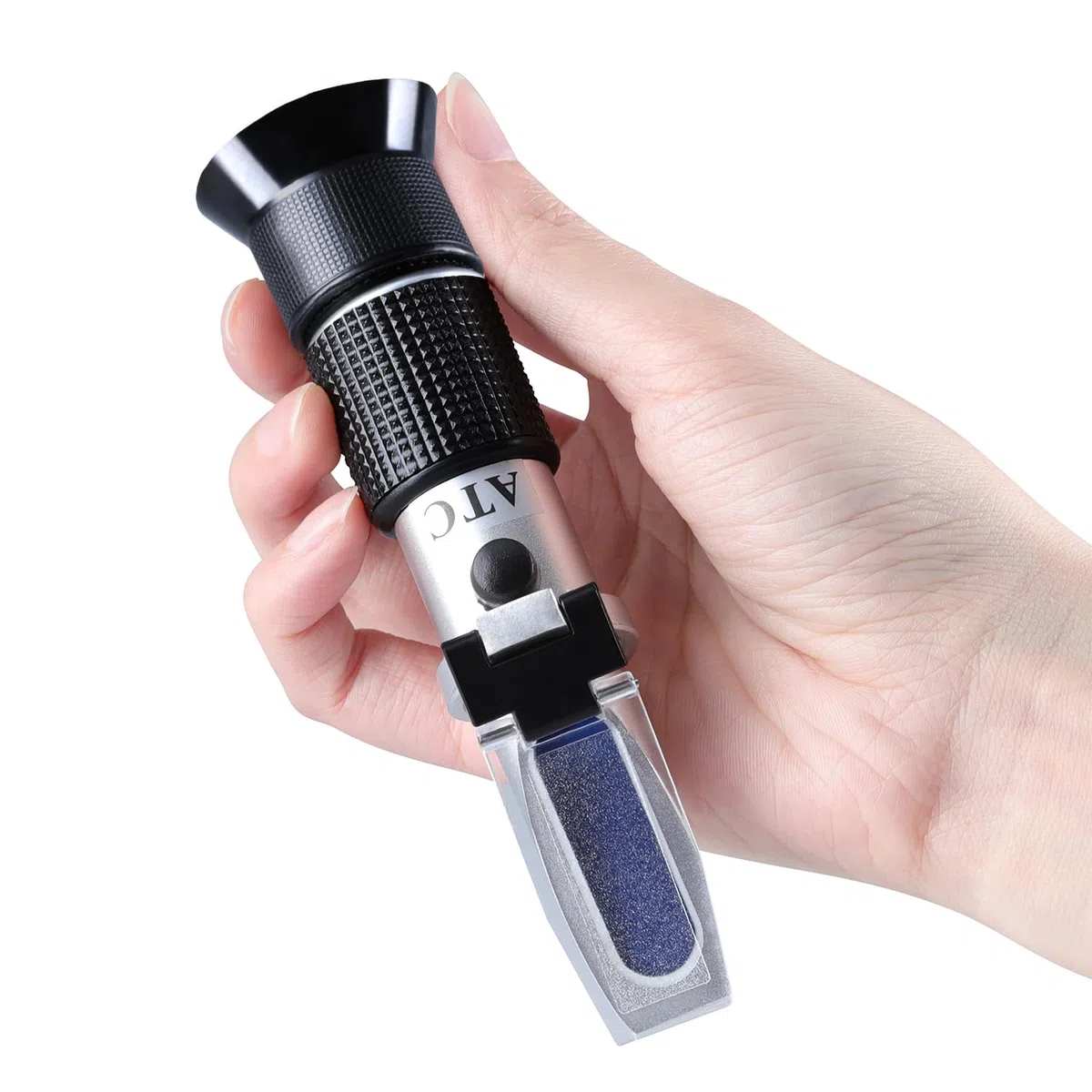 Refraktometer Honig, Honigtester mit dreifacher Skala (Wassergehalt: 12-27%, Brix: 58-92%, Be': 38-43), Hand Brix Refraktometer für Honig, Ahornsirup, Melasse und Imkerei