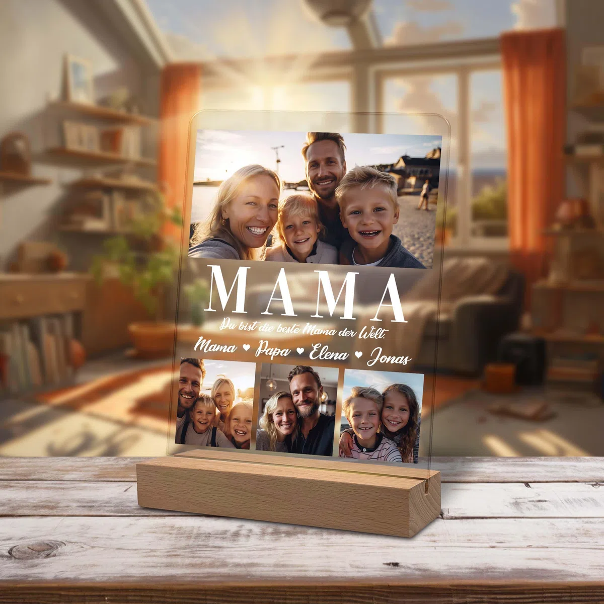 Yuweli Fotogeschenke | Personalisierte Geschenke für Mama | Geschenk für Mum | Mutttertag Geschenke mit eigenem Foto | Geburtstagsgeschenk für Mama | Acrylglas