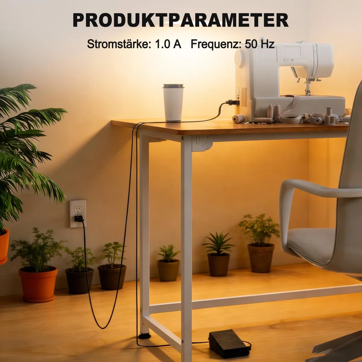Fußpedal Nähmaschine, Langlebige Ersatzteile für Nähmaschine Zubehör, Fußpedal Controller für Nähmaschine, Elektronische Fußpedal Controller (EU Plug 220V)