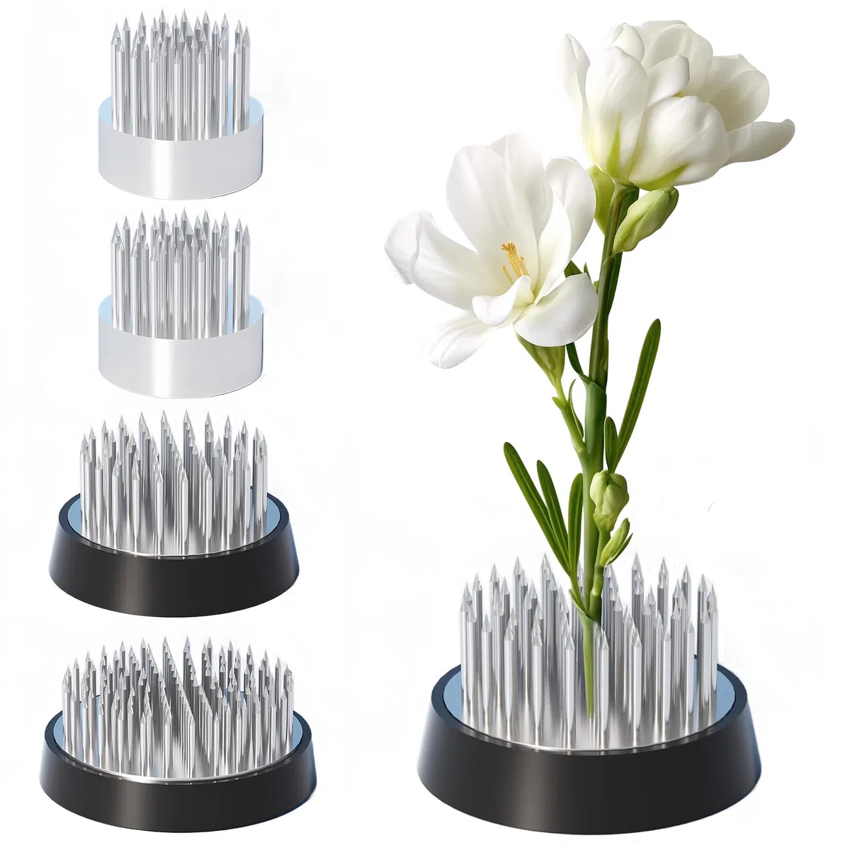 4er-Pack Ikebana - Ikebana Schale - Blumenigel - Geeignet FüR Blumendekoration, BüRo, Teestube, High-End-Club, Garten, Hoteldekoration, Diy-Blumenarrangement, Heimdekoration
