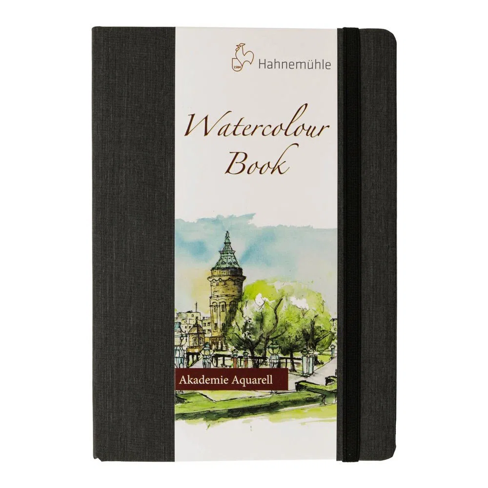 Hahnemühle Aquarellbuch, 200 g/m², feine Körnung, 30 Blatt, naturweiß, DIN A5 Portraitformat