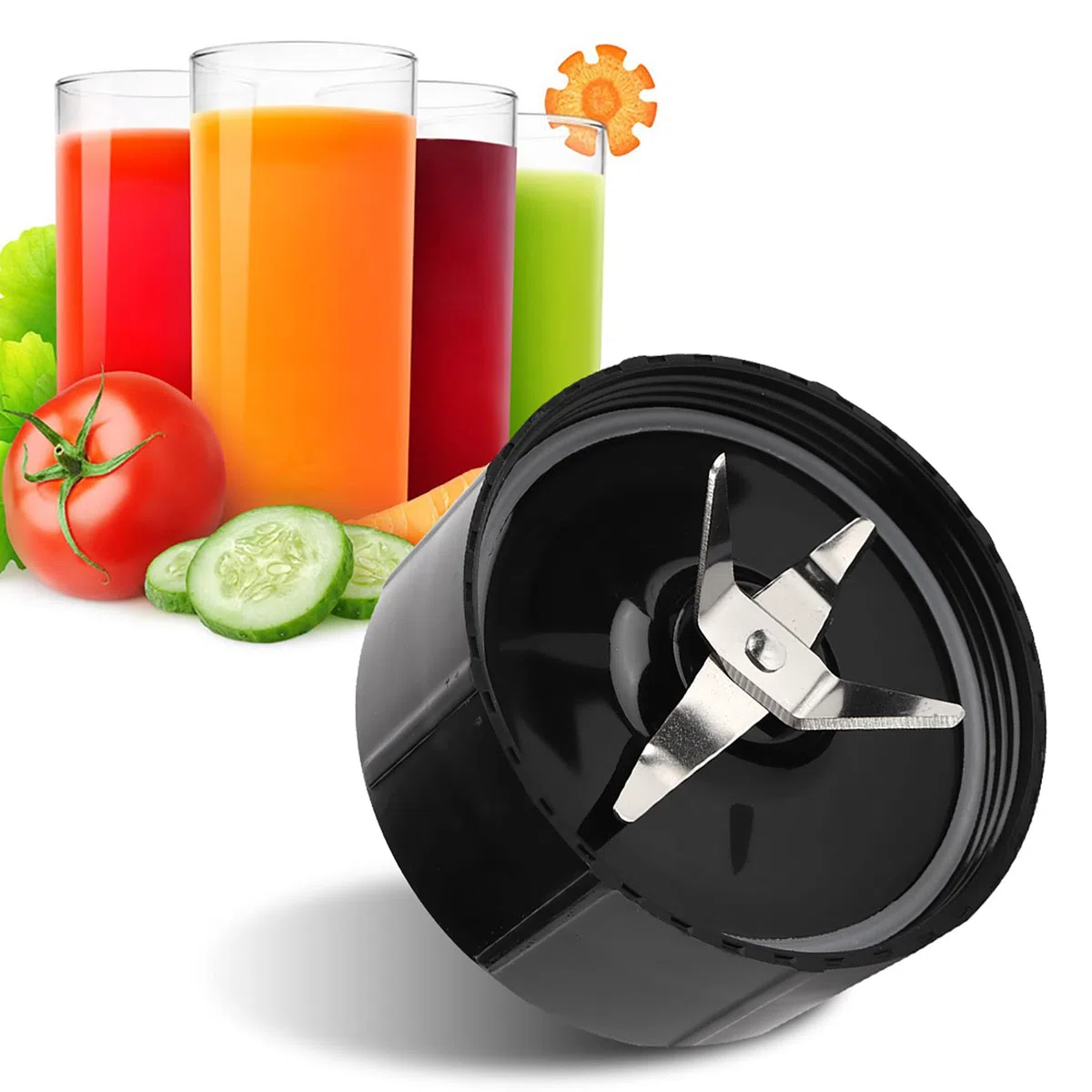 Generic Entsafter-Kreuzklingen-Ersatz, Effiziente Extraktionsklinge für 250-W-Mixer für Gesundes Kochen, Küchenzubehör für Smoothies, Hackgitter, 1 Packung