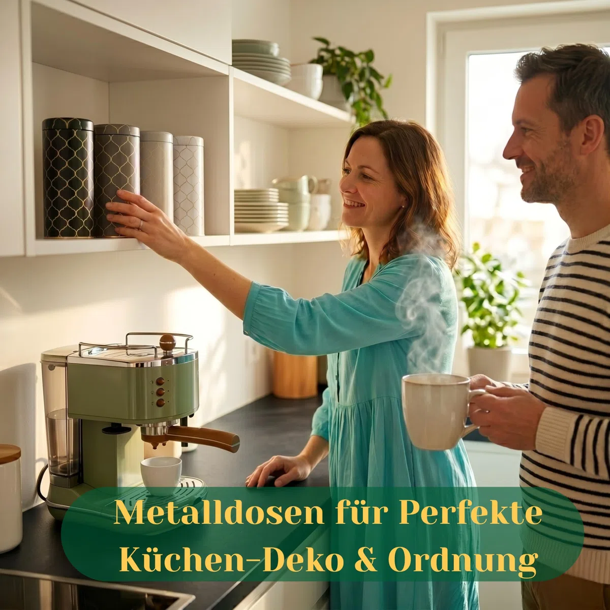 4er-Set Metall-Aufbewahrungsdosen mit Deckel für Kaffeepads Aufbewahrung -Teedosen für losen Tee luftdicht -Tee Dosen rund.