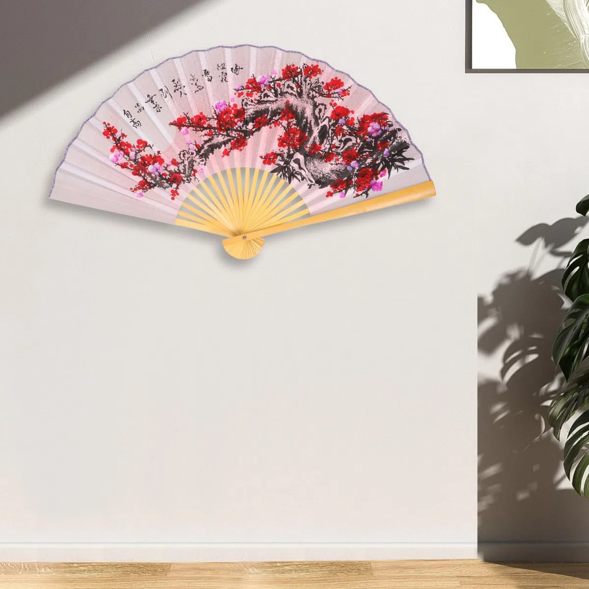 ABOOFAN Fächer Rave Klappbarer Wandventilator Aus Bambus Chinesischer Japanischer Traditioneller Fächer Wanddekoration Chinesische Traditionelle Malerei Für Performance-Tanz