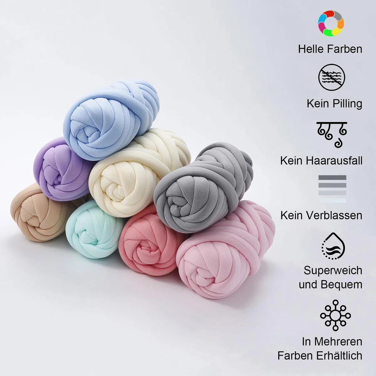 Armstricken Wolle 500g 25m Dicke Chenille Wolle zum Handstricken Weiches Chunky Yarn Schlauchgarn Häkelwolle Dickes Garn zum Häkeln für Taschen, Decken, Haustiernester, DIY-Kunsthandwerk (Hellgrün)