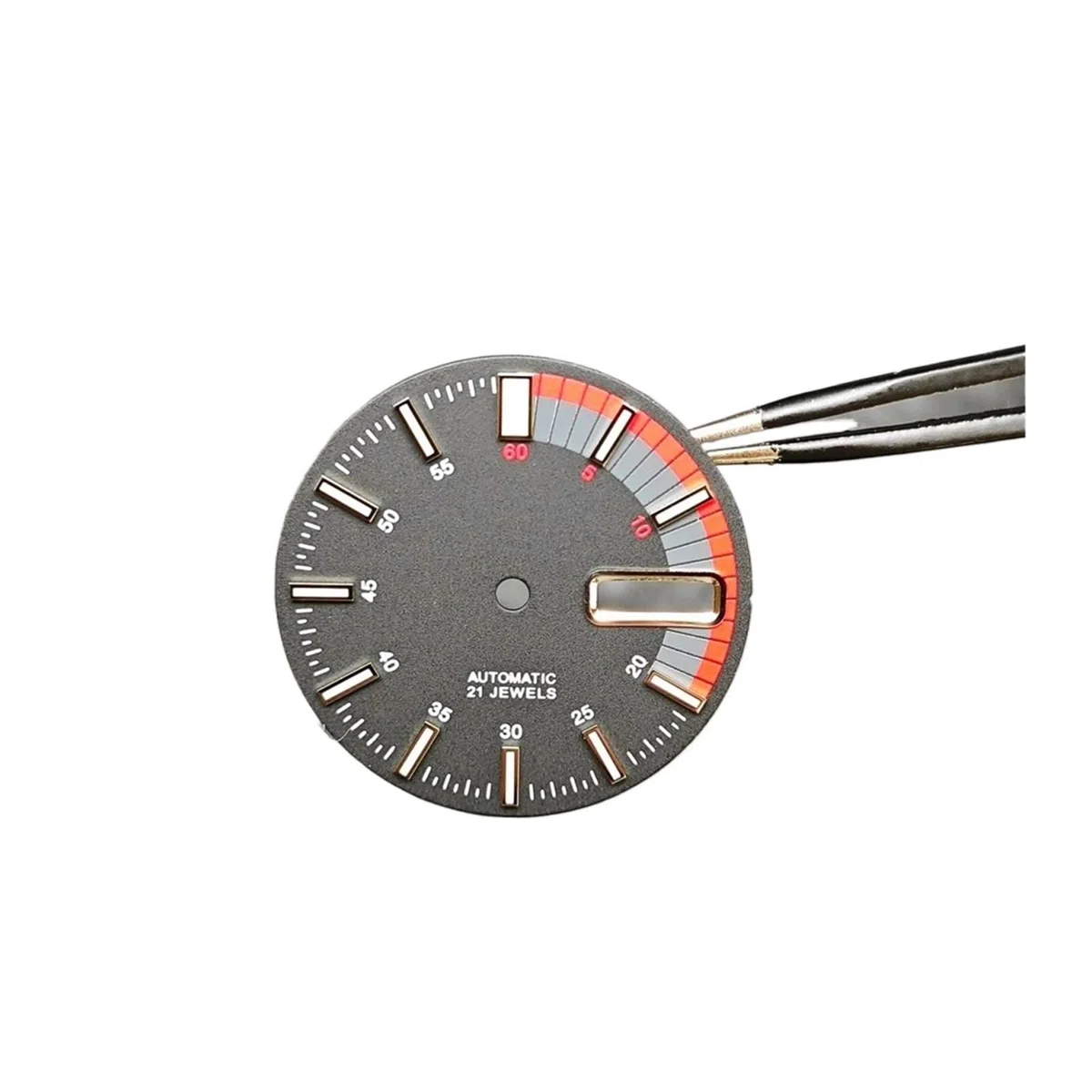 ZHGUIMING NH36-Zifferblatt, 28,5 mm, mechanische Uhrenumbauteile for NH36A/4R36-Uhrwerk, grün leuchtende Taucheruhr-Zifferblätter(Black)