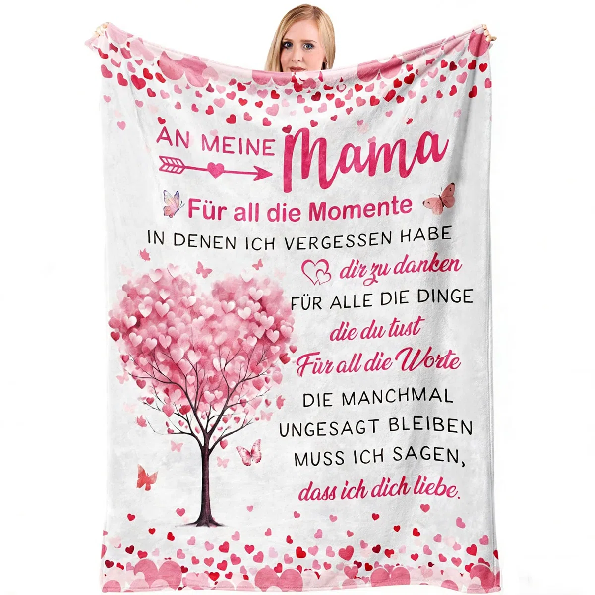 PRSTENLY Geschenke für Mama, Mama Geschenk, Geschenk Mama's Geburtstag, Muttertagsgeschenk, Geschenk Mutter Weihnachtszeit Geburtstag, Romantische Flanell Decke für Mamas von Sohn Tochter