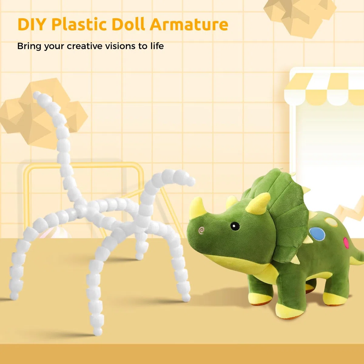 170-teiliges Puppenskelett-Set mit Kugelgelenken und Verbindungsstücken für DIY-Modelle, inklusive flexiblen 9-mm-Gelenken für Stofftierfiguren