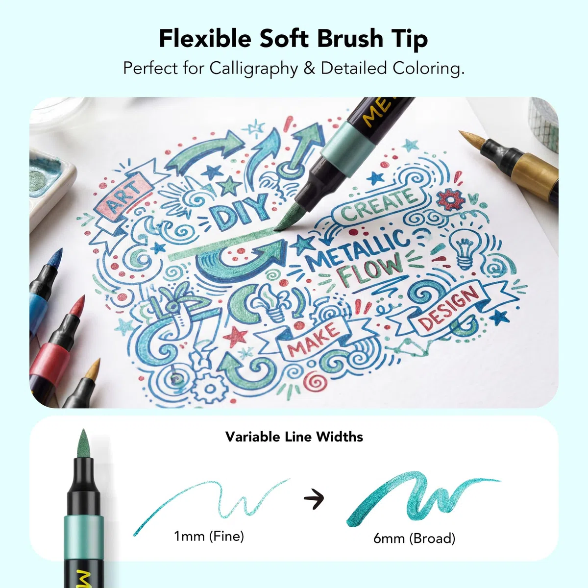 BONACE 36 Metallic Acrylic Paint Marker, wasserbasiert & durchschlagsicher