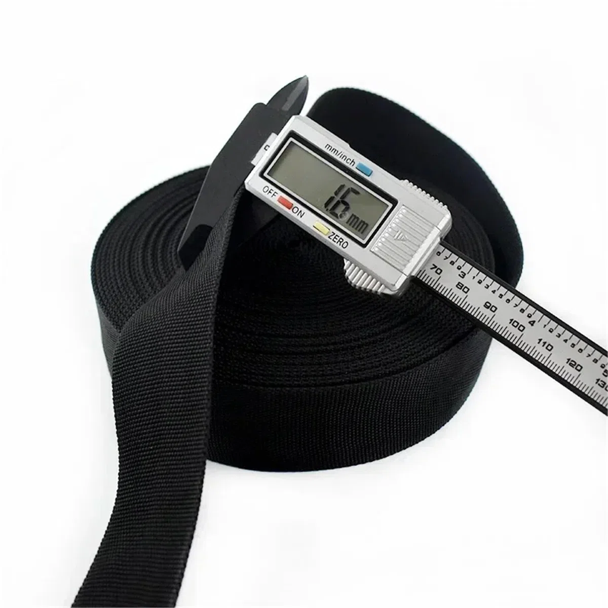 5/10 Meter doppellagiges hohles Polyester-Gurtband, 20–50 mm Breite, Handtaschengurt, Nähbesatz, Bastel-Schrägband(Black-20mm,5Meters)