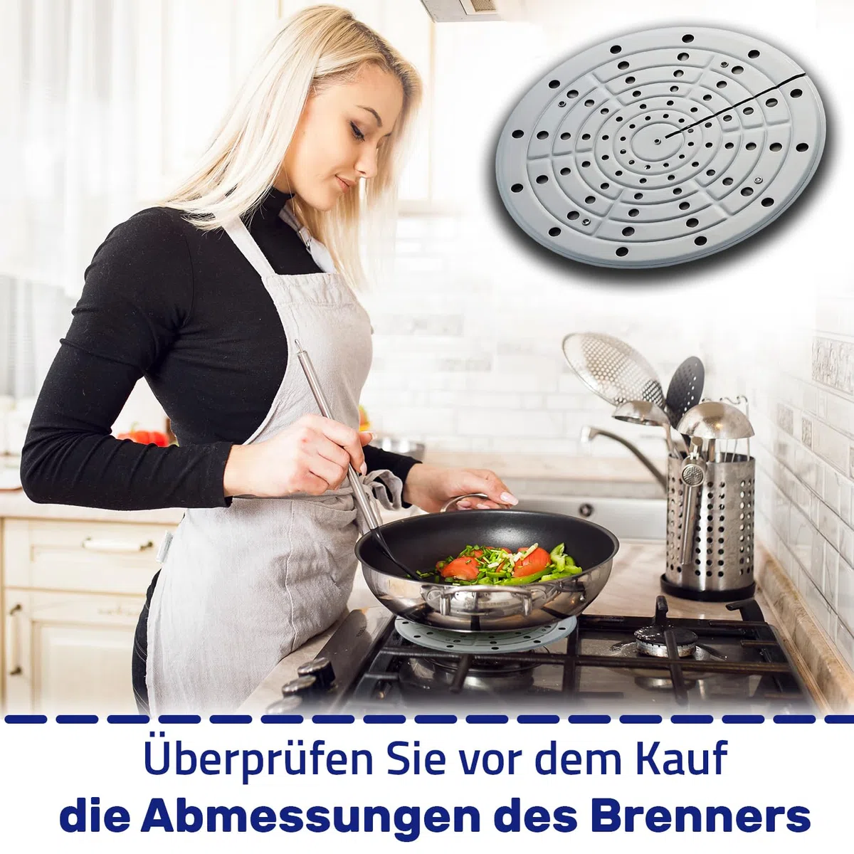 Simmerplatte für Gasherd – Durchmesser Ø 160 mm - aus Aluminium - Garantie 10 Jahre - MONTERAL