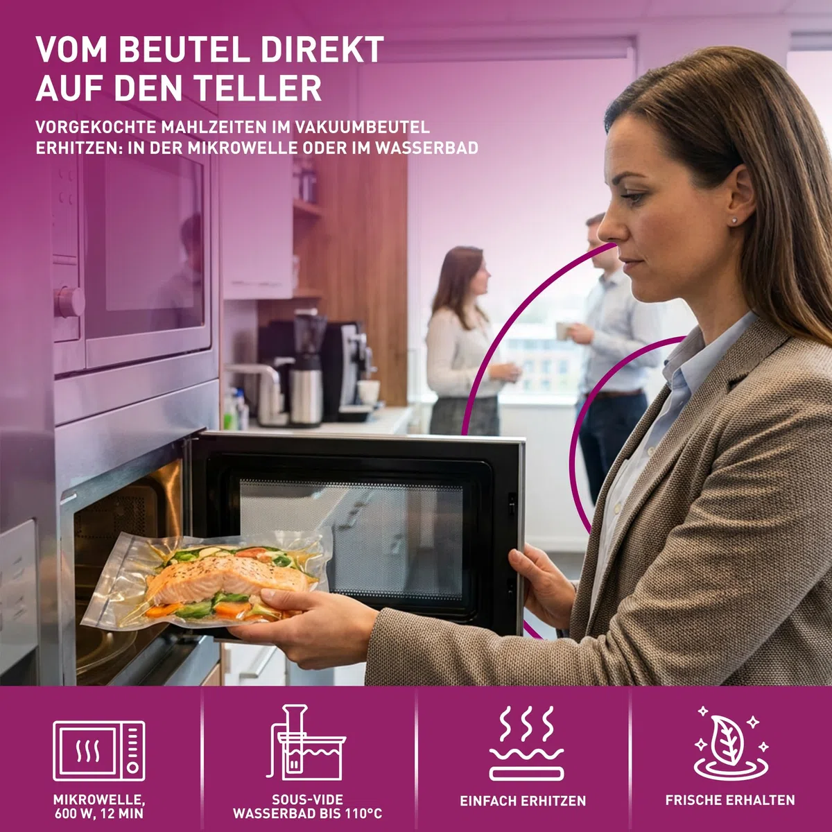 culivac Vakuumierbeutel "Professional" – Vakuumbeutel – Vakuumierfolie für leistungsstarke Vakuumierer – BPA-frei, reißfest & Mikrowellengeeignet, Made in Germany – 100 Stück – 16x25cm