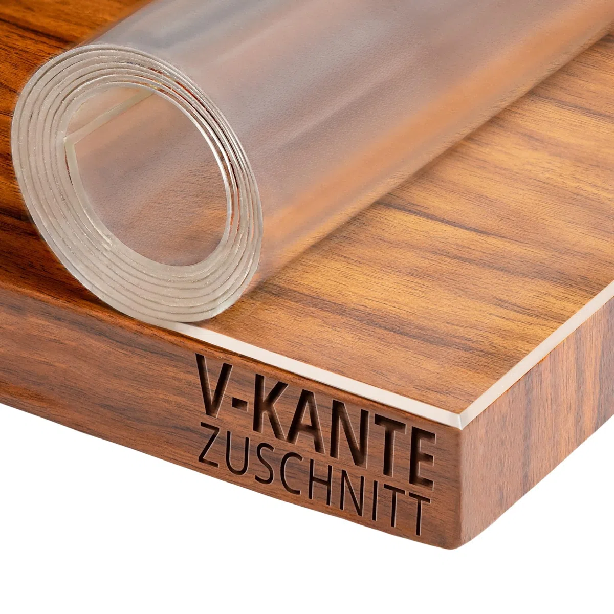 Transparent Tischfolie Schutzfolie Folie leicht mattiert Abgeschrägte V-Kante Eckig 70 x 110 cm Tischdecke Maschinenzuschnitt