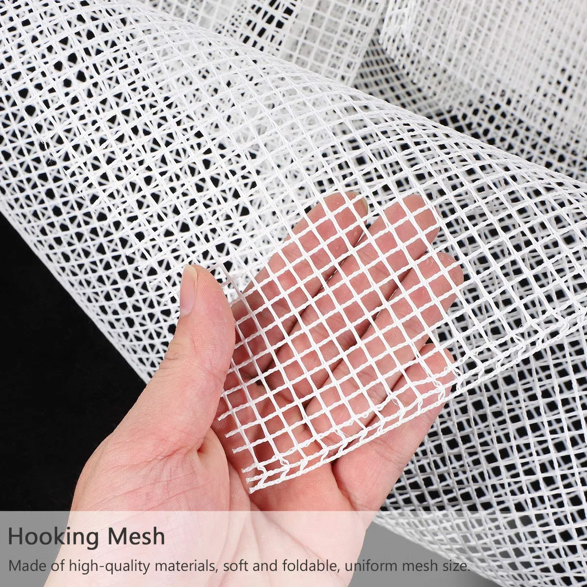 Milisten Hakennetz 59X39 Zoll - Blank Rug Hooking Mesh DIY Knüpfteppich Leinwand Für Teppichherstellung Kissen Bastelnetz Für Handarbeiten Und Kreative Projekte