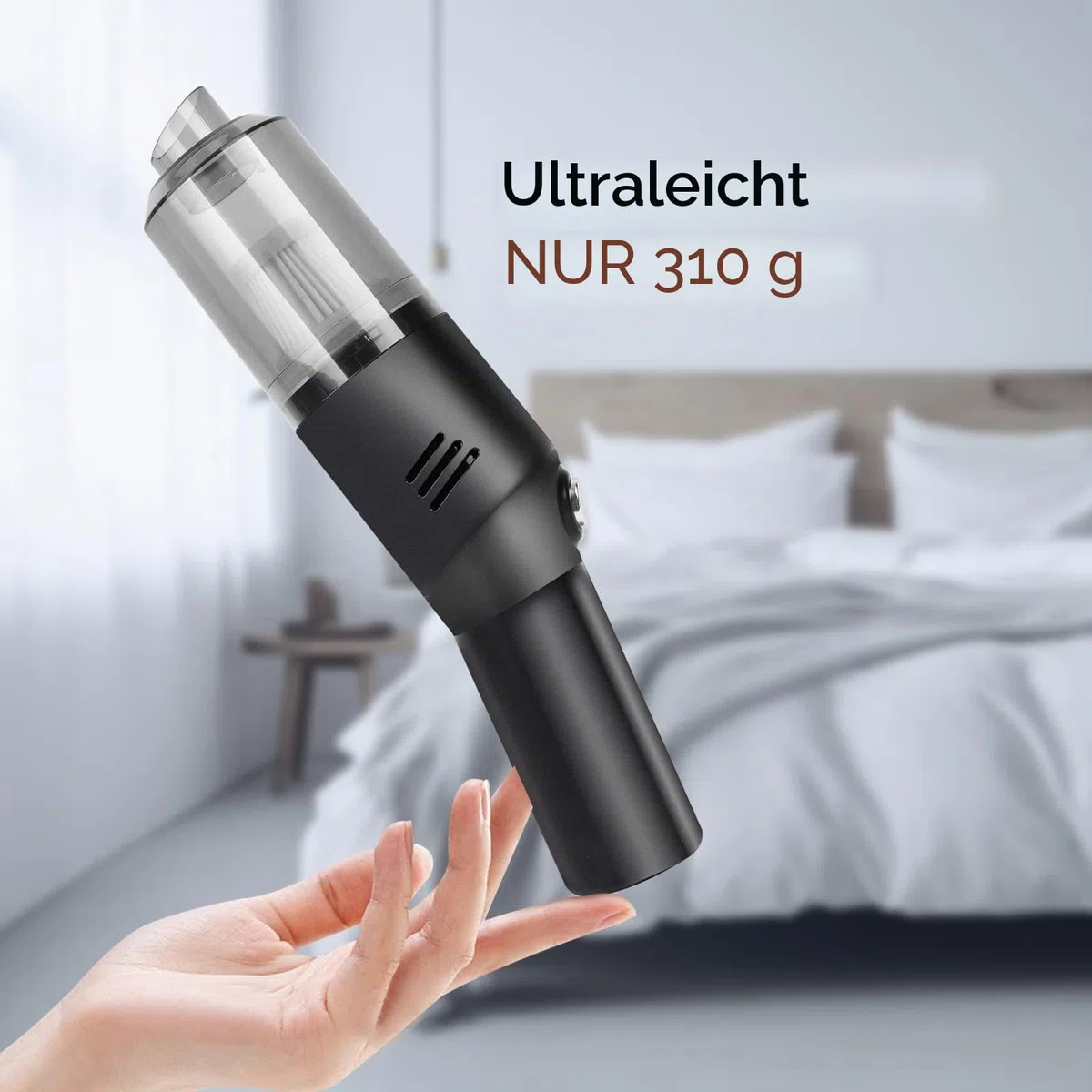 suloea Akku Handstaubsauger,USB aufladbar Tragbar Leicht Mini Auto-Staubsauger Kabellos,Handsauger