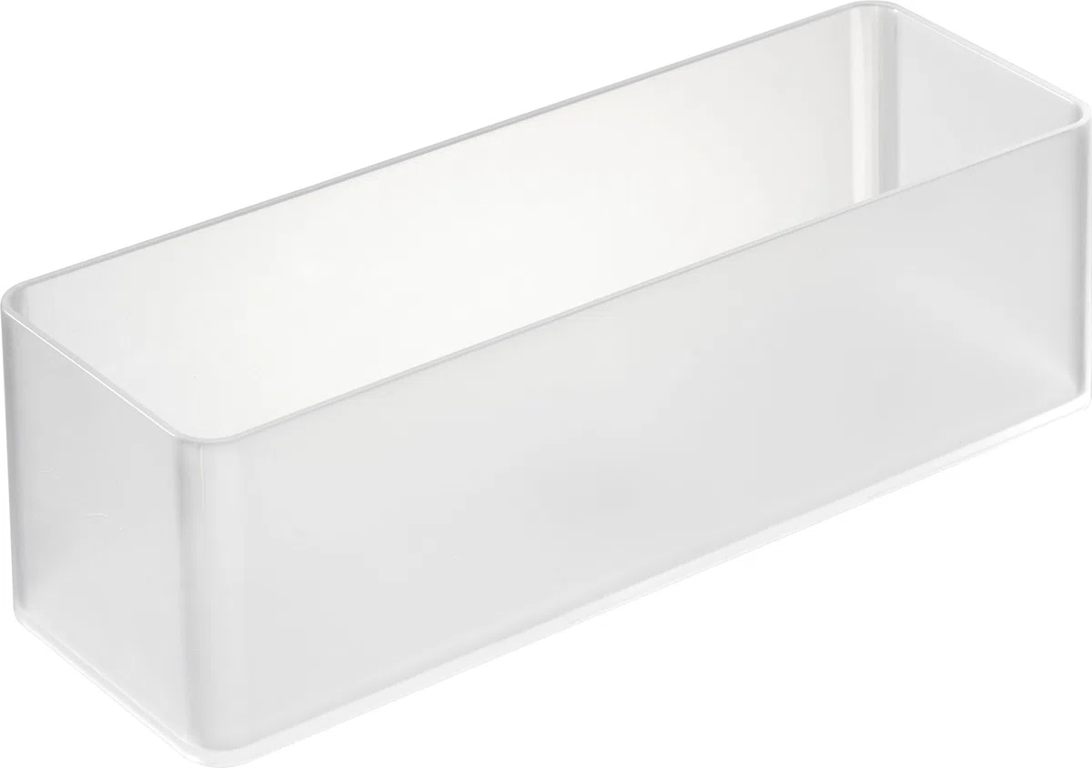 YAMAZAKI 3646 TOWER Stackable Organizer L Deep X2 Set, white, PS Resin, 8 x 24 x 7.2 cm