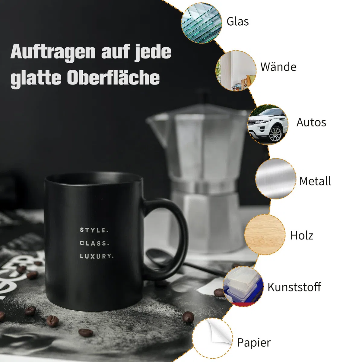 Vinylfolie Plotter Matte Kaffee Selbstklebende Folie, 12" x 15ft Vinyl Plotterfolie Rollen Selbstklebende Folie für Cricut und Anderen Bastelschneidern DIY Dekorfolie (Kaffee)