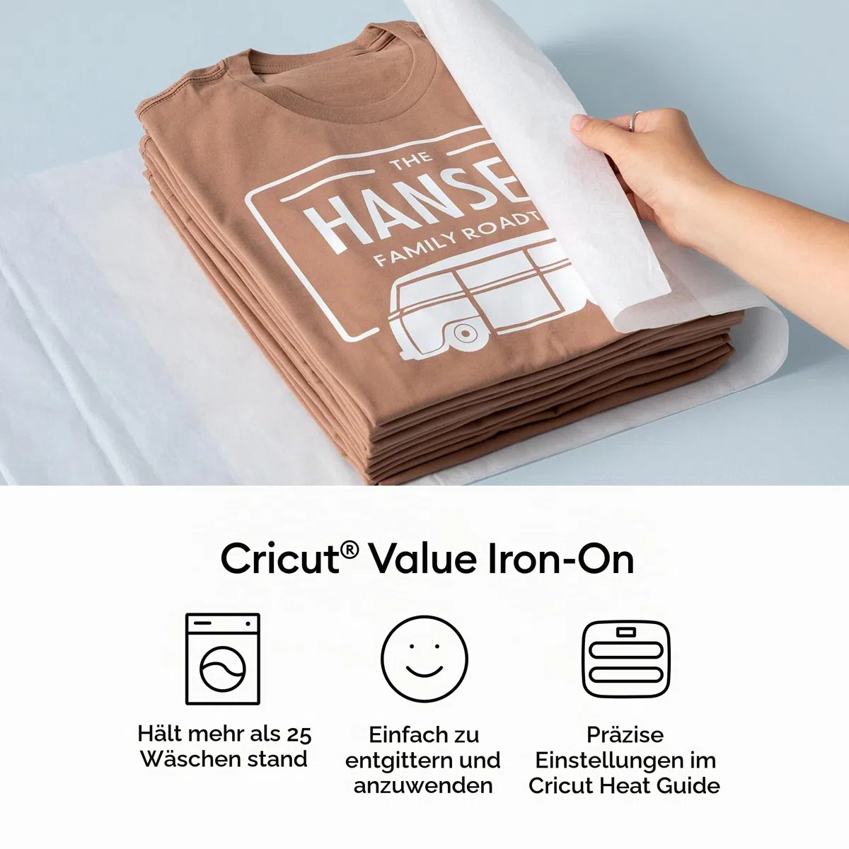 Cricut Transferfolie | 20er Paket | 30.5cm x 30.5cm (12" x 12") | Thermotransfervinyl-Blätter | Für alle Cricut Schneidemaschinen geeignet