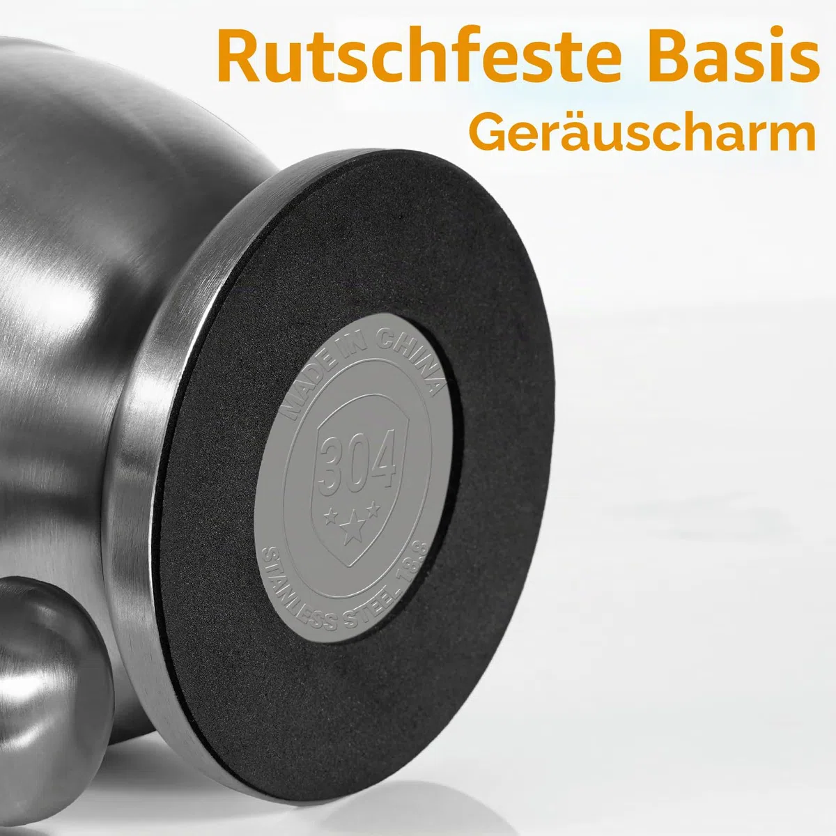 Sopito Mörser mit Stößel, 250ml Mörser mit Stößel Klein Edelstahl Lebensmittelecht Pestle and Mortar Stainless Steel, 10cm (3.9") Durchmesser