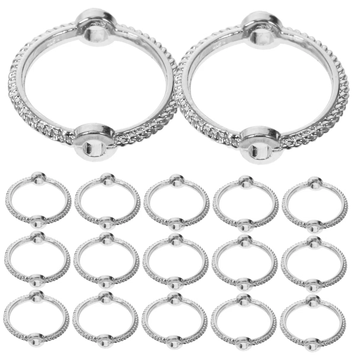 Alipis Runde Perlenringe zum Auffädeln 50 Stück für Selbstgemacht Armbänder und Schmuckherstellung Kunststoffmaterial 15mm Durchmesser für Bastelprojekte