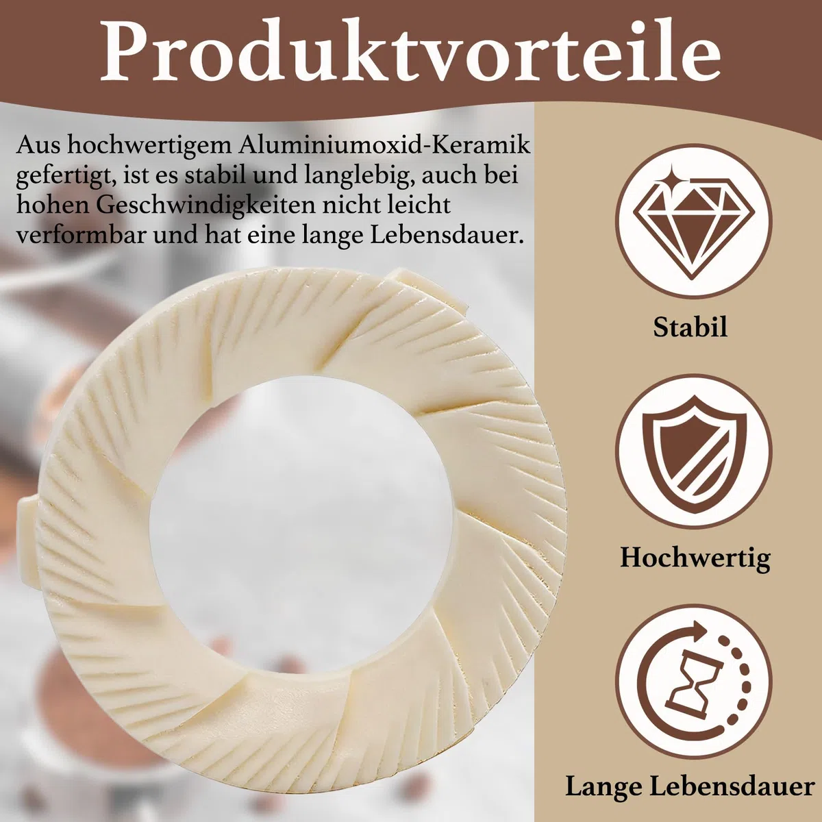 Keramik Mahlringe Mahlscheiben für Philips Saeco Gaggia Kaffeemaschine, Mahlsteine aus Keramik für Philips Kaffeemaschine, Mahlsteine Ersatzteile für Kaffeevollautomaten