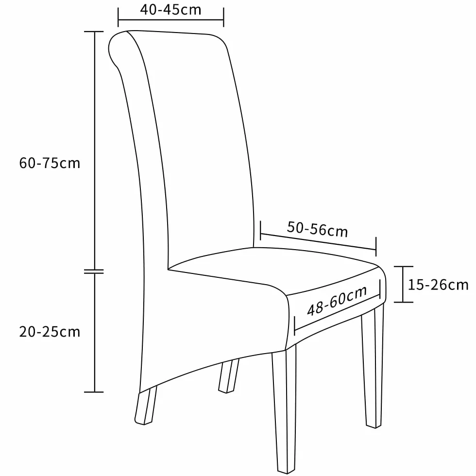 Stuhlhussen 4 Stück Elegante Stuhlbezüge Stretch Stuhlbezug Elastische Spandex XL Stuhlhussen Universal Stretchhusse Abnehmbare Waschbar Stuhlbezug für Hotel ,große Esszimmerstühle(4 Stück,Grau)-XL