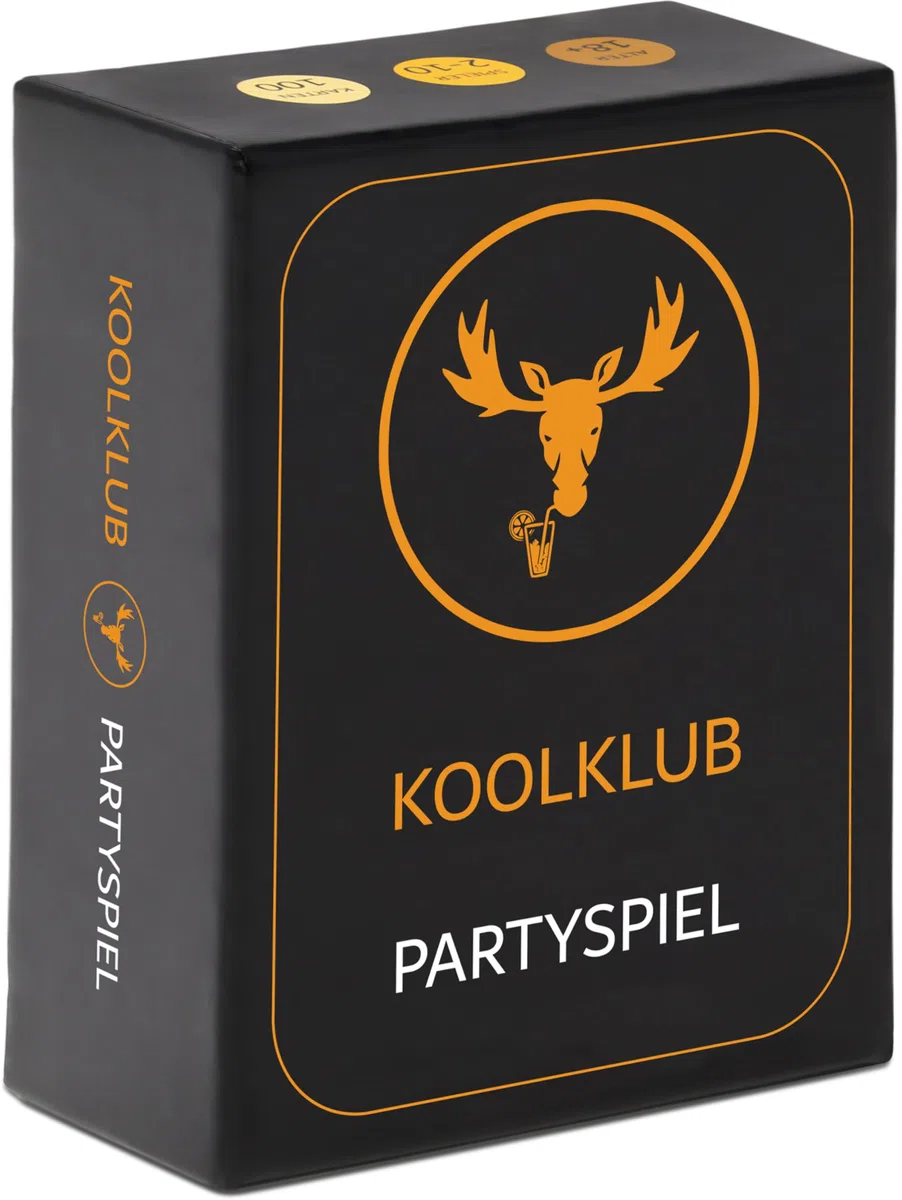 KOOLKLUB-PARTYSPIEL | Das unterhaltsamste Partyspiel in Deutschland | Kartenspiel Spieleabend Party Zubehör Gesellschaftsspiel | 100 Karten | Geschenk Junggesellenabschied Geburtstag Geschenkidee