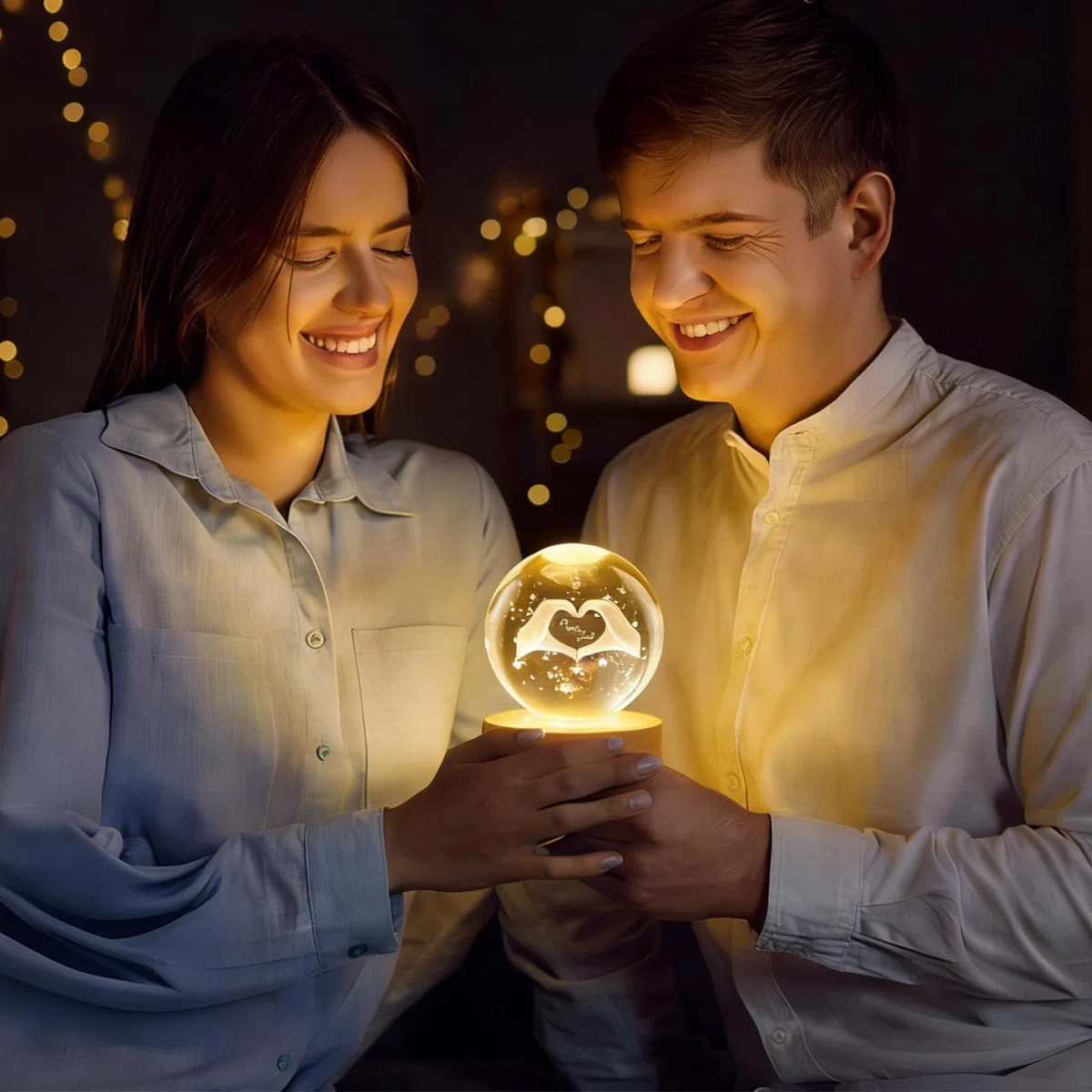 Kristallkugel freundin Geschenke,3D Kristallkugel Nachtlicht,Ich Liebe Dich Geschenke für Freundin Kristall Glaskugel Geburtstagsgeschenk für Frauen Freun-din Hochzeit Valentinstag Geschen-ke