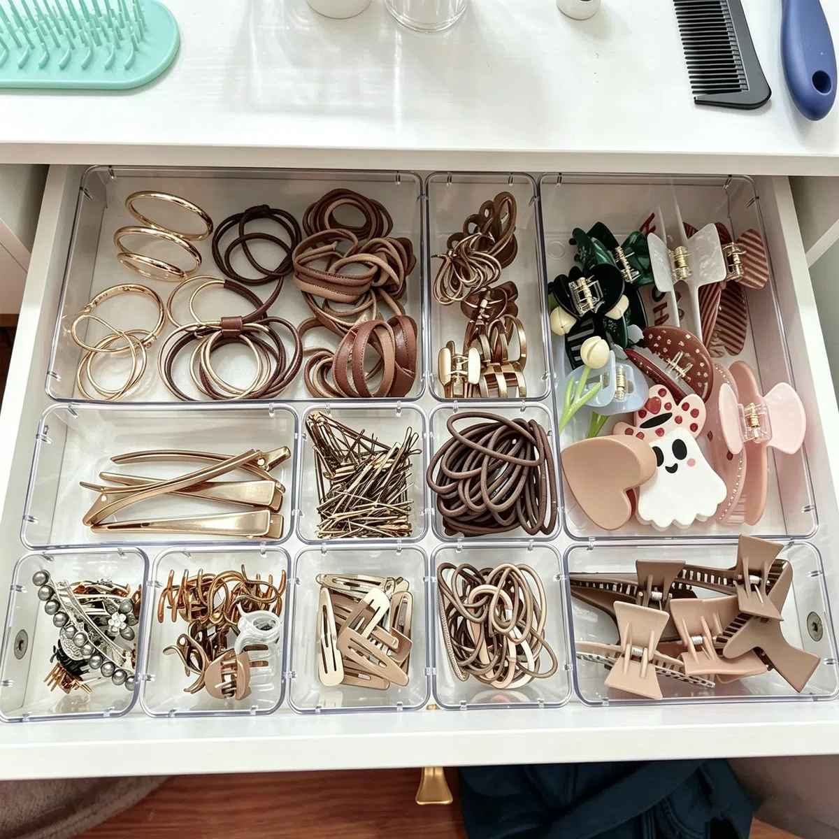 15 Stück Schubladen Organizer - Schubladeneinsatz Schubladen Organizer mit 4 Größen Schminktisch Organizer Kunststoff Ordnungssystem Drawer Organizers für Küchen, Schlafzimmer, Büro, Make-up
