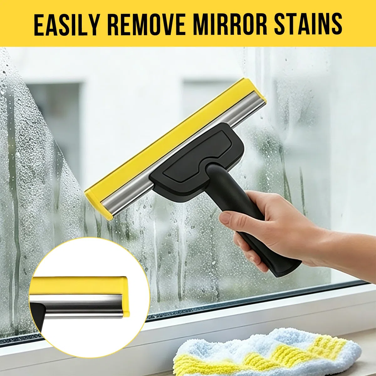 Dampfreiniger Fensteraufsatz für Kärcher SC1/ SC2/ SC3/ SC4/ SC5/ SC7/ CTK10/20 mit Fasertuch, Fensterdüse Ersatzzubehör, Die Fensterdüsen für Dampfreiniger, streifenfreie Reinigung von Glas, Fenstern