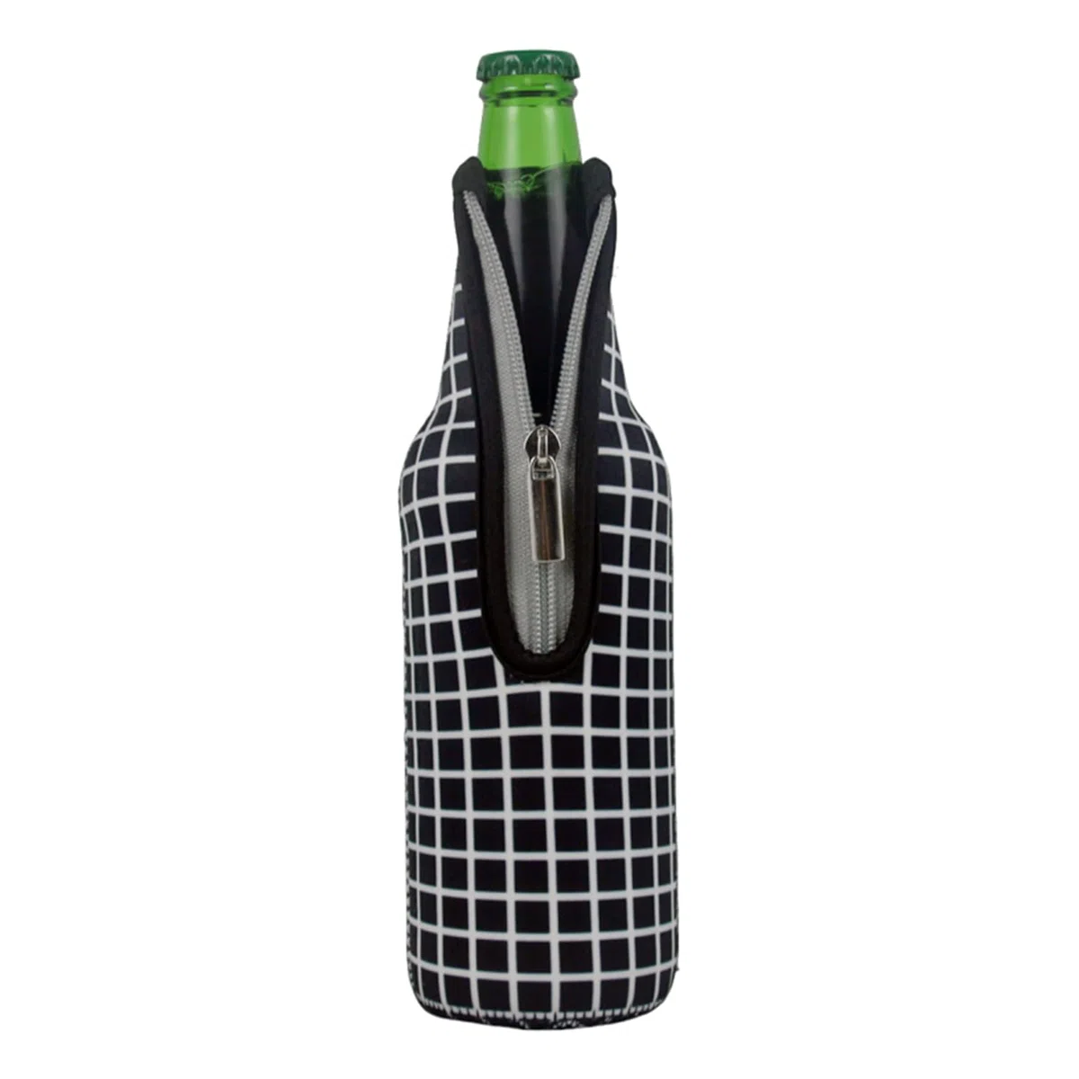 Bierflaschenkühler mit Reißverschluss, 500 ml, isoliertes Neopren, Bierflaschenhülle, Tragetasche für die Aufbewahrung Ihres Getränks, Bier, Cider, Softdrinks, gekühltes Wasser für Party,