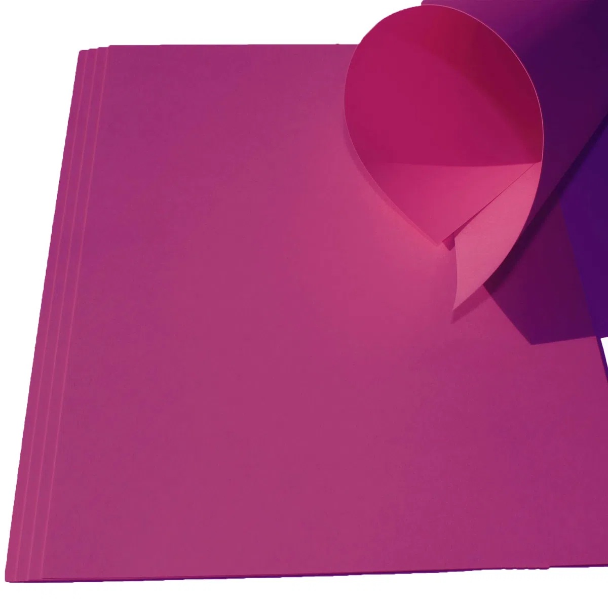 25 Blatt Ton-Bastel-Karton DIN A4 240g/m² Himbeer Dickes Ton-Papier 210x297mm super zum Basteln - komplett durchgefärbt bedruckbar - sehr stabil DIY Bastelideen